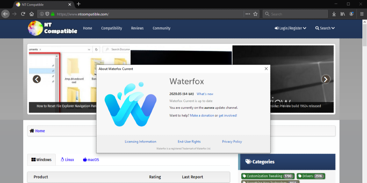 download the new for android Waterfox Current G5.1.10