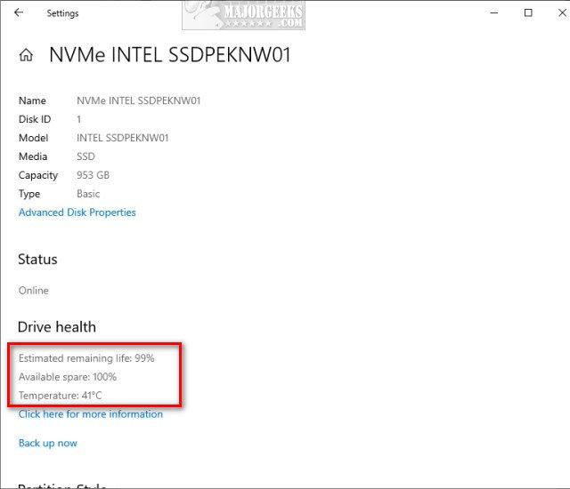 How to Check Drive Health and SMART in Windows 10