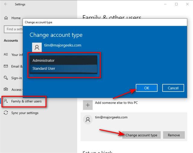 4 Ways to Change User Account Types in Windows 10