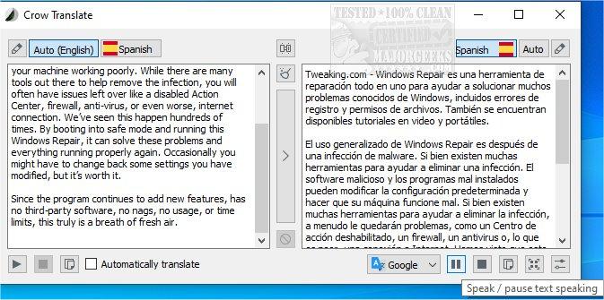 Crow Translate 2.10.10 for windows instal free