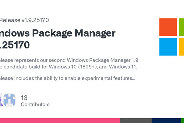 Windows Package Manager 1.9.25170 released