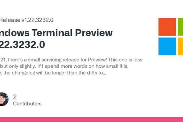 Windows Terminal Preview 1.22.3232.0 released