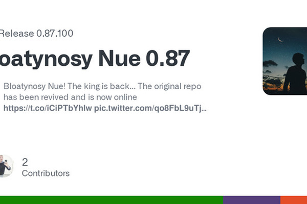 Bloatynosy Nue 0.87 released