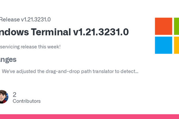 Windows Terminal 1.21.3231.0 released