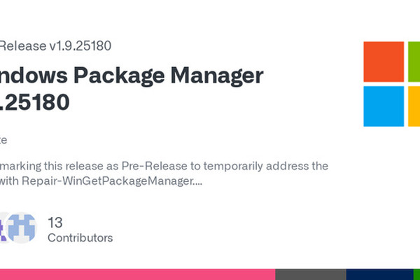 Windows Package Manager 1.9.25180 released