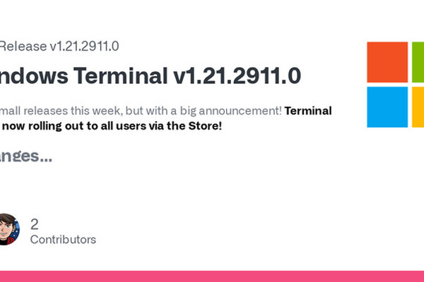 Windows Terminal 1.21.2911.0 released