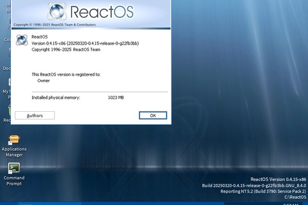 ReactOS 0.4.15 released